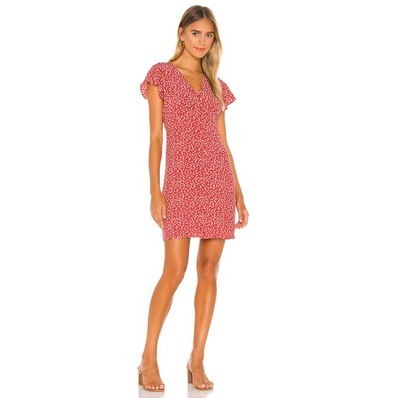 Rails Red Floral Daisies Dress Size Large - Picture 2 of 11